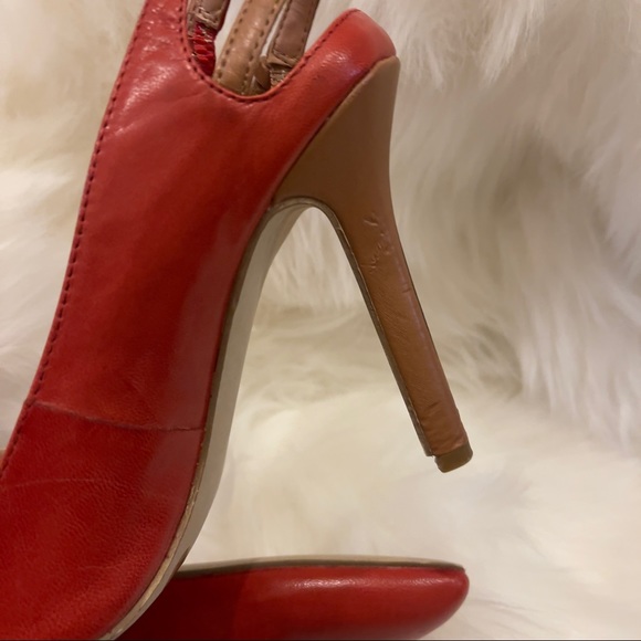 Sole Society Womens dual strap stiletto heel in red - Picture 5 of 9